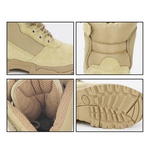 <span class=keywords><strong>Stivali</strong></span> Desert in Pelle Scamosciata e Tessuto Oxford con Cerniera, Cinturini, Colletto Imbottito, Suola Traspirante e Avvolgente, Scarpe di Sicurezza - Product Image 3