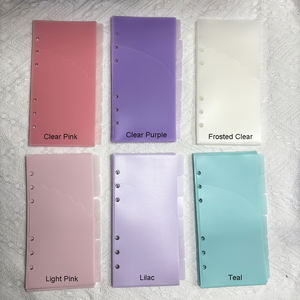 Sobre de efectivo con pestañas de hojas sueltas A6, bolsillo doble de 2 capas personalizado transparente esmerilado con apertura lateral derecha de 6 agujeros para Carpeta de presupuesto - Product Image 6