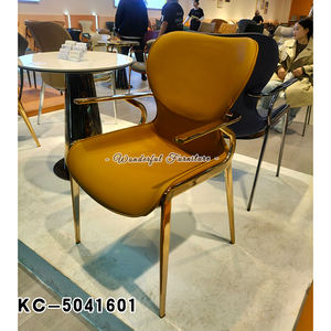 Gran oferta, silla de comedor moderna de cuero PU de lujo, respaldo de gama alta para <span class=keywords><strong>casa</strong></span> de té y estudio, cocina, silla de maestro ergonómica - Product Image 1