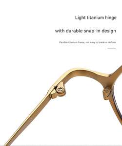 Montures de lunettes rétro ARLT-5973 confortables Design irrégulier en titane pur avec panneau de niche à lentille polarisée - Product Image 6