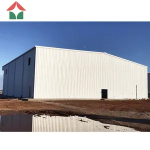 Long Lifespan Cheap Price Prefabricated Steel Structure Warehouse Using Glass Wool Insulation Sandwich Panel Wall And Roof.