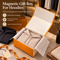 Boîte cadeau magnétique rigide pliable haut de gamme, écologique, réutilisable, avec logo personnalisé imprimé en gros, pour l'emballage de sweats à capuche