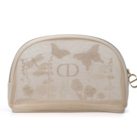 Muschelförmige Bestickte Gaze-Kosmetiktasche Transparente Netz-Kosmetiktasche mit Elegantem Muschelform-Design