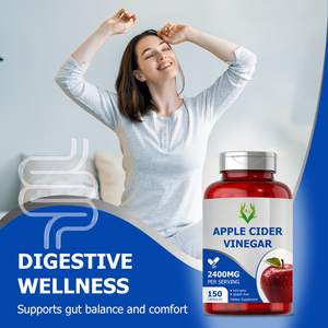 Private Label Apple Cider Vinegar Capsule 2400MG Support Digestion Gut Balance Comfort Steady Energy Daily Detox <b>Supplement</b> - Product Image 3