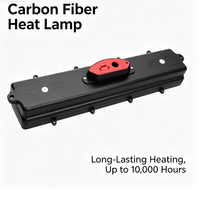 Lampe Chauffante Infrarouge en Fibre de Carbone pour Éleveuse de Volailles 220V, Dispositif de Chauffage Économe en Énergie et Étanche pour Ferme, Serre et Bétail
