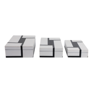 Modern Resin Wood Decorative Box Set With Lids For Jewelry Keepsakes Home Decor <b>Storage</b> Boxes - Product Image 3