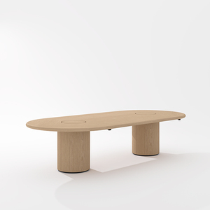 Table de réunion de forme ovale de luxe avec des <span class=keywords><strong>lignes</strong></span> essentielles et des formes <span class=keywords><strong>sinueuses</strong></span> - Product Image 2