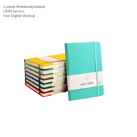 A6A5 Carnet d'Étudiant à Couverture Rigide, 100 Feuilles, Sangle Élastique Colorée, Livre de Poche Portable en Cuir, Sensation Peau, Vente en Gros