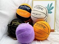 Personnalisé Offcourt basket Sport balle en peluche oreillers drôle basket-ball en forme de jeter coussin pour enfants garçon joli cadeau