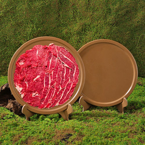 Vajilla para hot pot estilo montañés, carne de res recién cortada, filete de res con sabor a menta, plato redondo, platos creativos - Product Image 3