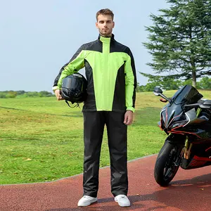 Adultos De Alta Qualidade Montando Raincoat Set Contra Rainstorm Impermeável Motorbike Raincoat Respirável