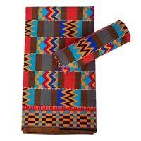 Kain Brokat Afrika Dua Sisi Tenun 100% Poliester untuk Pakaian & Produksi Kerajinan Tangan DIY