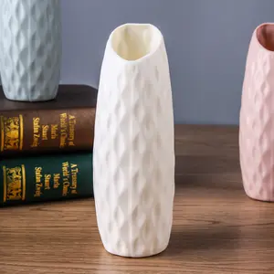 Vase Kunststoff für Blumen Rustikale Wohnkultur Moderne Blumenvase Dekoratives Herzstück für Wohnzimmer