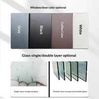 Ventanas Corredizas de Vidrio Templado UPVC Resistentes a Huracanes, con Pantalla Plegable y Diseño Moderno para Hoteles, Aislamiento Térmico