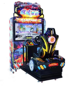 Máquina de Juego Arcade de Carreras Operada con Monedas para Interiores, Construcción Metálica, Interfaz en Inglés - Simulador de Conducción en Pista de Velocidad para Interiores - Product Image 2