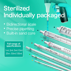 Vente directe d'usine de pipettes sérologiques jetables Vente en gros de fournitures de laboratoire haut de gamme pour la sérologie de laboratoire - Product Image 2