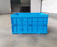 Boîte de stockage logistique pliable en PP recyclable, empilable et pliable