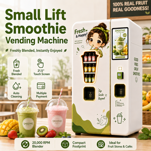 เครื่องขายสมูทตี้อัตโนมัติอัจฉริยะขายดี สำหรับธุรกิจกลางแจ้ง สวนสนุก ให้บริการเครื่องดื่มเย็นและเครื่องดื่มแช่แข็ง SDK - Product Image 2