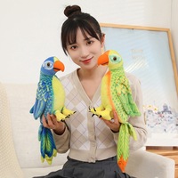 Jouets en peluche perroquet colorés personnalisés de haute qualité, animaux en peluche doux en forme d'oiseaux du zoo, en coton PP, cadeau pour enfants, vente en gros