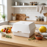 Boîte à hamburger jetable avec doublure intérieure résistante à la graisse pour la vente en gros de plats à emporter – Prise en charge des commandes en gros