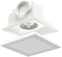 Ventilateur de plafond linéaire en plastique, silencieux 42 dB, 100 CFM, pour salle de bain