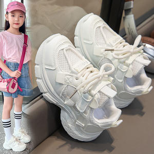 Chaussures de sport pour filles printemps-automne 2025, nouveau style, baskets décontractées blanches en maille respirante et légères pour enfants, style Dad Shoes, en stock - Product Image 6