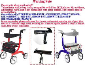 Sac d'accessoires pour déambulateur, fauteuil roulant, rollator, avec porte-gobelet - Product Image 5