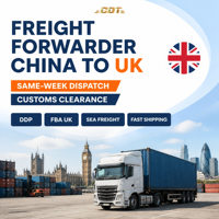 Service de dédouanement FBA de la Chine vers le Royaume-Uni, transitaire pour fret commercial avec livraison DDP porte-à-porte