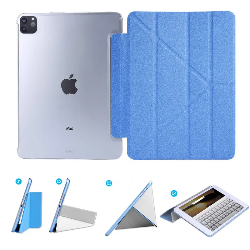 Silk texture PU Leather Shockproof Case Smart Cover for Apple iPad mini 4/5 7.9" With Multi Colors