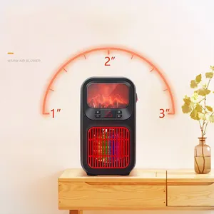 900ワット小さなledライト装飾暖かい手家庭用壁プラグルームポータブルミニデスクヒーター
