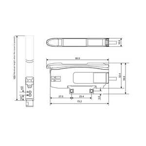 Akusense difuso Thrubeam cilíndrico cuadrado cabezal de Sensor de fibra óptica amplificador de señal de fibra óptica Digital con Cable de 2M - Product Image 5