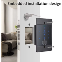 Lector de Huellas Dactilares Autónomo Tuya Wifi con Teclado Metálico Impermeable y Retroiluminado para Instalación Empotrada