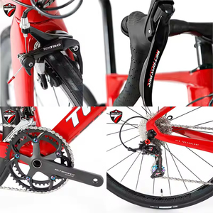 Bicicleta de Carretera Rígida de Fibra de Carbono de Alto Módulo 700C, 22 Velocidades, Horquilla, Llanta, Disco, Ligera, Aerodinámica, para Carreras Urbanas, Cuadro de Fibra de Carbono Ligero - Product Image 5