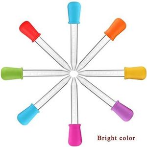 Pipettes pour enfants en silicone écologiques de 5 ml, compte-gouttes liquides transparents, embout en forme de bulbe, poignée en bois, pipettes à eau pour enfants, ustensiles - Product Image 1