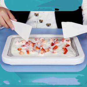 <b>Ice</b> <b>Cream</b> Maker Plate Fried Yogurt Machine Pan Household Cold <b>Sweet</b> Frozen Yogurt Fried <b>Ice</b> Tray Mini <b>Ice</b> Tray with Scraper - Product Image 2