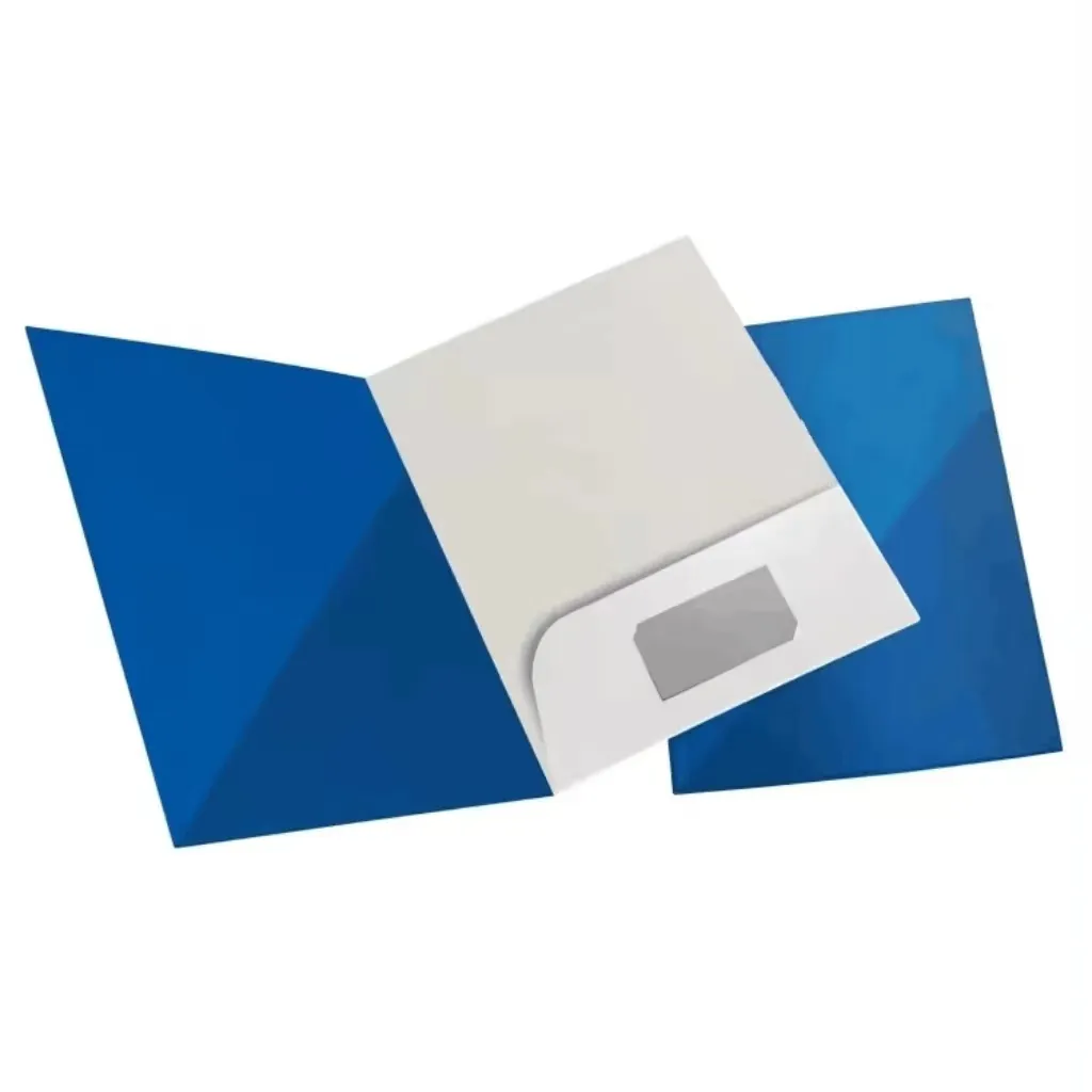6x9 A4 C3 C4 vergi iade belgesi şirket markalaşma 2 iki cep kart tutucu baskı iş beyaz parlak sunum dosya klasörleri