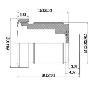 Objectif M12 de haute qualité 2,3 mm compact 18,14 mm TTL pour vision robotique, caméra de maison intelligente, fabricant d'objectifs M12 - Product Image 6