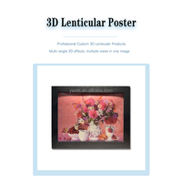 3D Lentiküler Poster Özel Hareketli Değişen Animasyonlu Plastik Tablo Çiçek Bitki Resmi Ev Duvar Dekorasyonu için