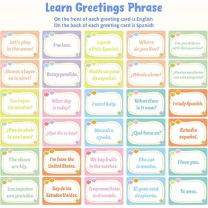 Español Inglés Bilingüe Tarjetas Flash Educativo Verbo Conjugación Adjetivo Color Frase Tarjetas para Niños Adultos Principiantes - Product Image 4