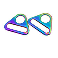 Boucle d'anneau en forme de triangle arc-en-ciel de 1 pouce en métal d'approvisionnement d'usine pour sac à main