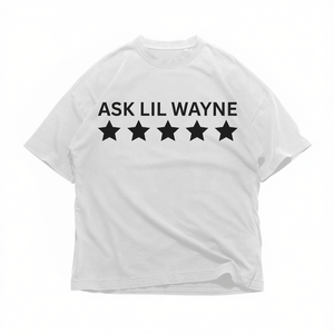 T-shirt Ask Lil Wayne unisex in cotone pesante, abbigliamento casual, stile streetwear, regalo per gli amanti della musica - Product Image 2
