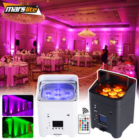 Kit de 6 projecteurs LED sans fil 18W avec application Smartbat, rechargeables, pour mariages, soirées, DJ et scènes