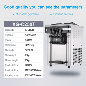 Nhà Máy Giá 25L/hr mềm phục vụ máy làm kem cho siêu thị cửa hàng tráng miệng 3 hương vị sữa nước thành phần QATAR thiết kế - Product Image 4