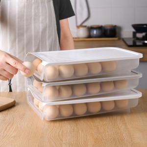 Kitchen <b>Storage</b> <b>Box</b> Big Volume Plastic Transparent Food <b>Storage</b> Container Auto-Roll Egg <b>Storage</b> <b>Box</b> Container - Product Image 3