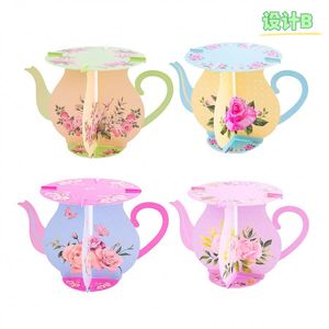 ที่วางเค้กกระดาษแบบใช้แล้วทิ้งถาดวางขนมหวานในบ้านใช้วางบนโต๊ะสำหรับงานเลี้ยงน้ำชายามบ่าย - Product Image 3