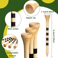Offres Spéciales : Tees de Golf en Bambou Durables, Logo Personnalisé, Bois Naturel, OEM, Impression en Gros, Accessoire de Golf Coloré, Direct Usine
