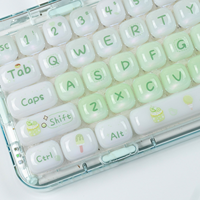 Clavier transparent 68 touches avec touches imitation céramique, mode triple connexion 2.4G/BT/Filaire, rétroéclairage RGB, hot-swappable, service OEM/ODM