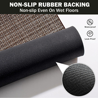 Tapis de sol personnalisable antidérapant, imperméable et anti-fuite avec support en caoutchouc durable pour entrée de porte d'entrée