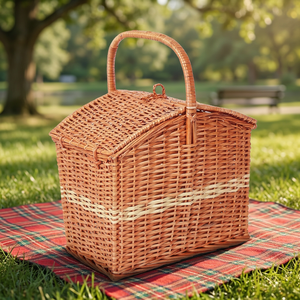 Sacs en rotin en osier faits à la main à la mode pour les décorations de Pâques, boîte de rangement pliante jiahao, boîtes de rangement et bacs, panier à linge - Product Image 1