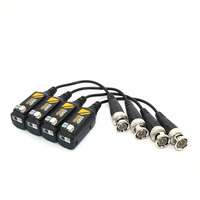 Balun vidéo 8MP en gros Source d'usine UTP BNC 1080P 4K accessoires de surveillance CCTV passive Balun vidéo en matière plastique HD